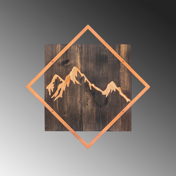 Wallity Mountain - Copper Escultura de pared decorativa